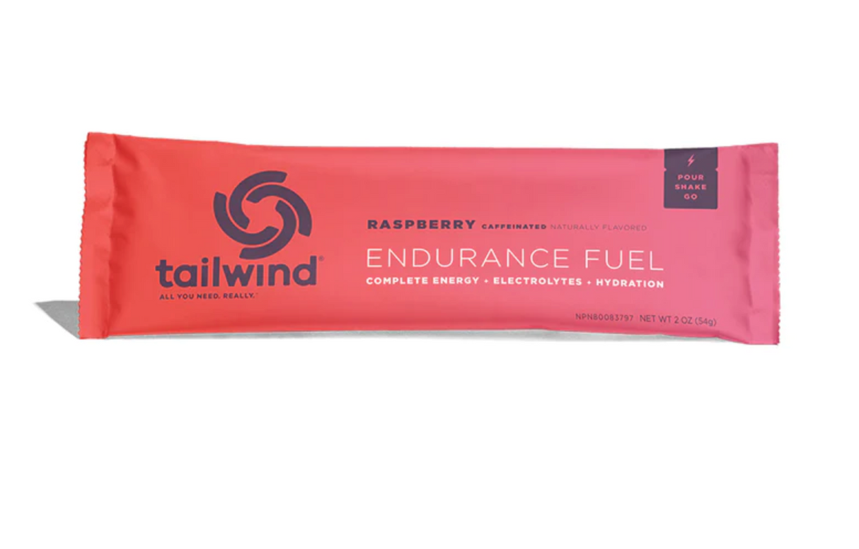 Tailwind Nutrition - Caffeinated Endurance Fuel - Raspberry - 12 Single Servings