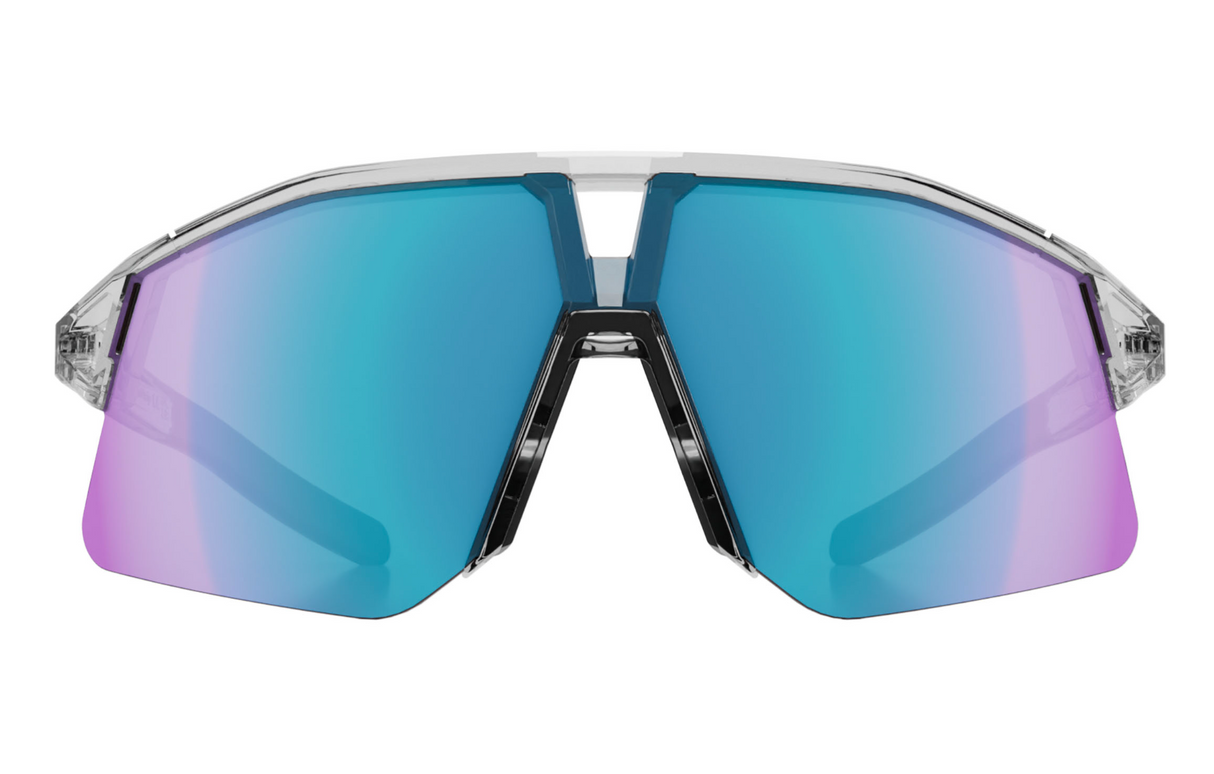 KOO Hype Sunglasses - Crystal / Turquoise Mirror
