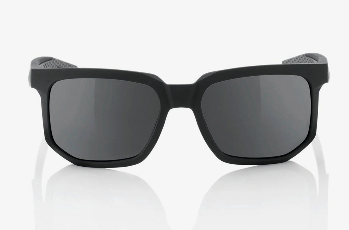 100% Sunglasses - Centric - Soft Tact Black - Grey PEAKPOLAR Lens