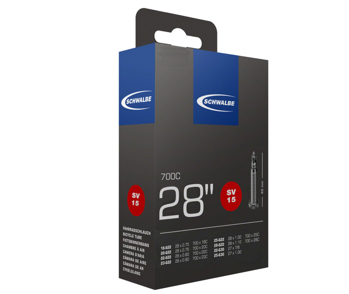 Schwalbe Standard Bicycle Tube - 700 x 18 - 28mm, 40mm Presta Valve