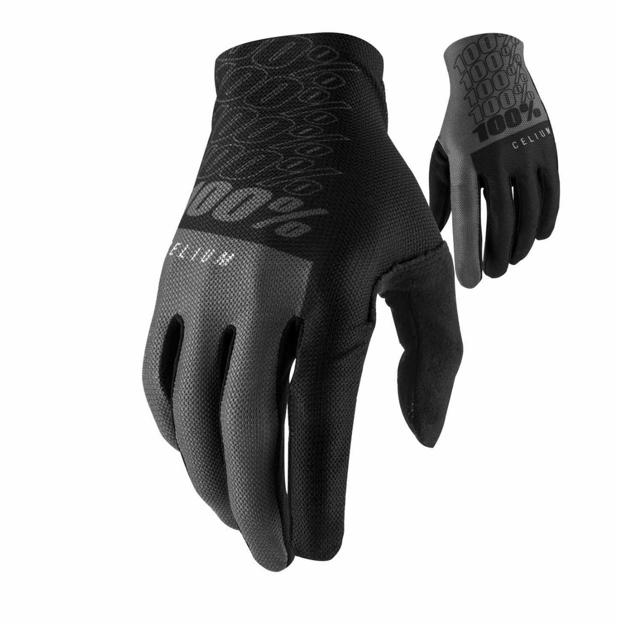 100% CELIUM Full Finger Cycling Mountain Bike Gloves Black/Grey - Large Sporting Goods > Cycling > Cycling Clothing > Gloves Full Catalog 100%