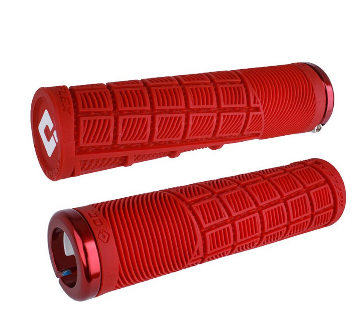 ODI, Reflex v2.1, Mountain Bike Bicycle Grips, 135mm, Red, Pair