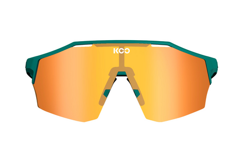 KOO Alibi Cycling Sunglasses - Persian Green Matt w/ Orange Lens