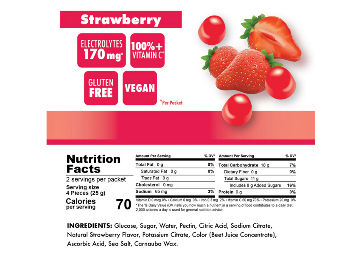 Bonk Breakers Energy Chews - Strawberry 10 Pack
