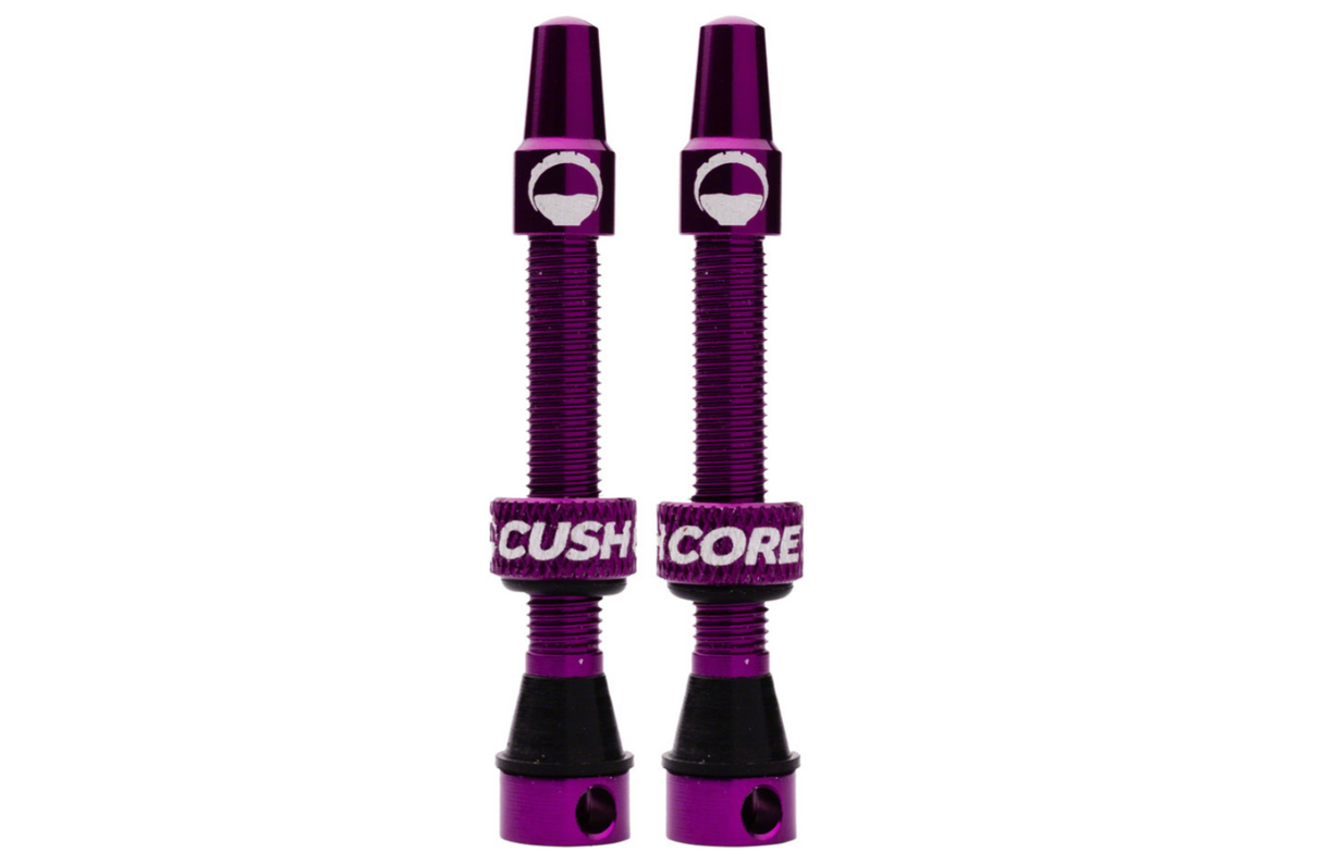 CushCore Tubeless Presta Valve Set - 55mm, Purple