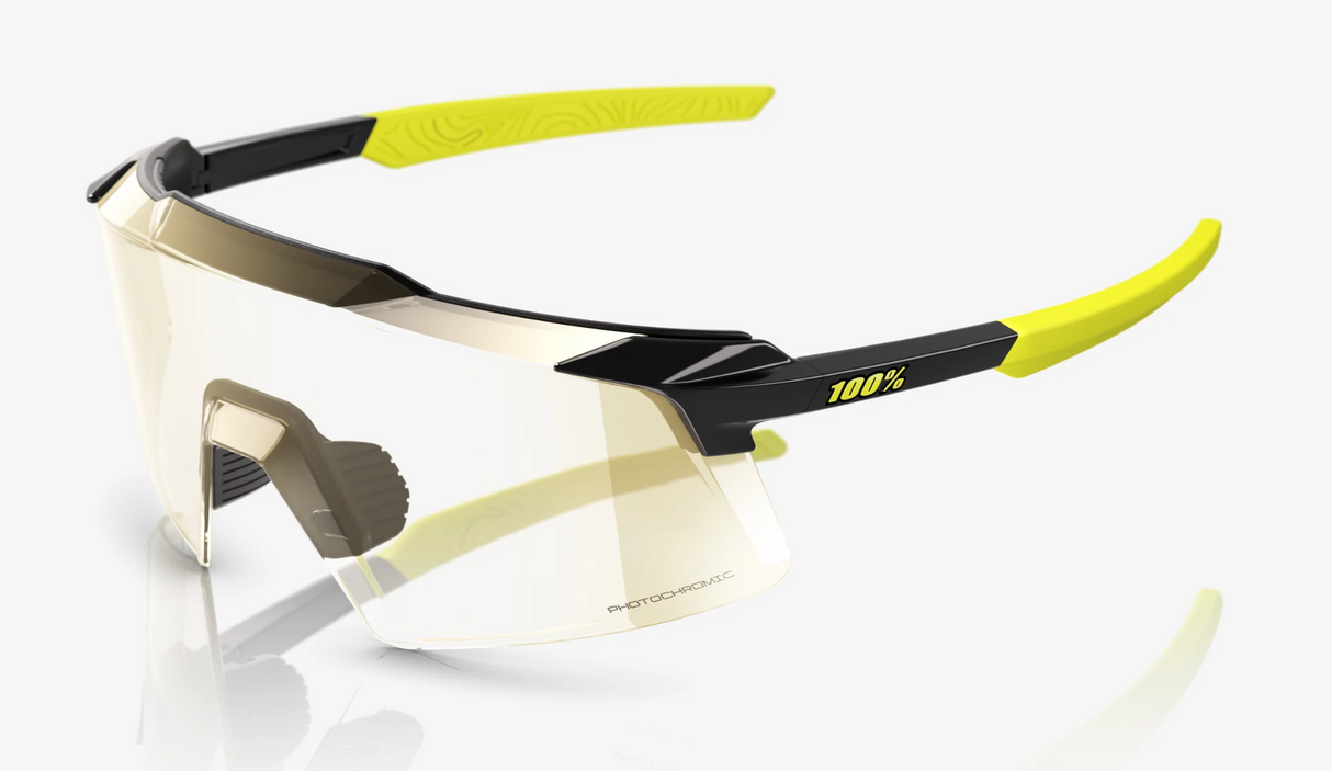 100% Percent Sunglasses - Aerocraft - Gloss Metallic Black - Gold Photochromic