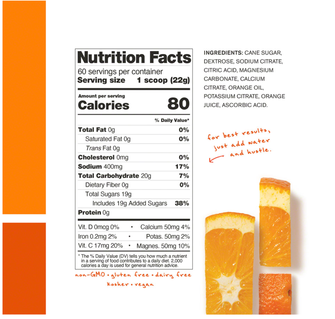 Skratch Labs Hydration Sport Drink Mix Orange 60 -Serving Resealable Pouch