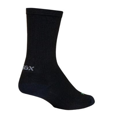 SockGuy SGX 6" Black Cycling Socks Size L/XL Made in USA Sporting Goods > Cycling > Cycling Clothing > Socks Full Catalog Sock Guy