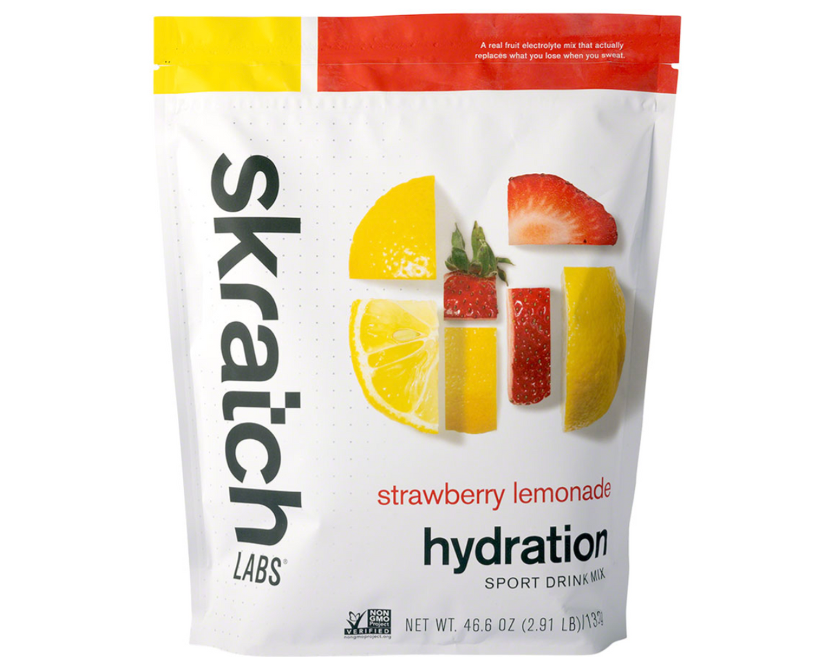 Skratch Labs Hydration Sport Drink Mix Strawberry Lemonade 60 -Serving Pouch