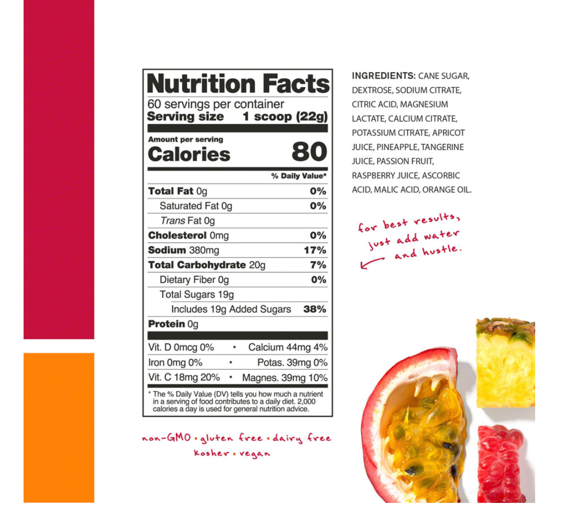 Skratch Labs Hydration Sport Drink Mix Fruit Punch 60 -Serving Resealable Pouch