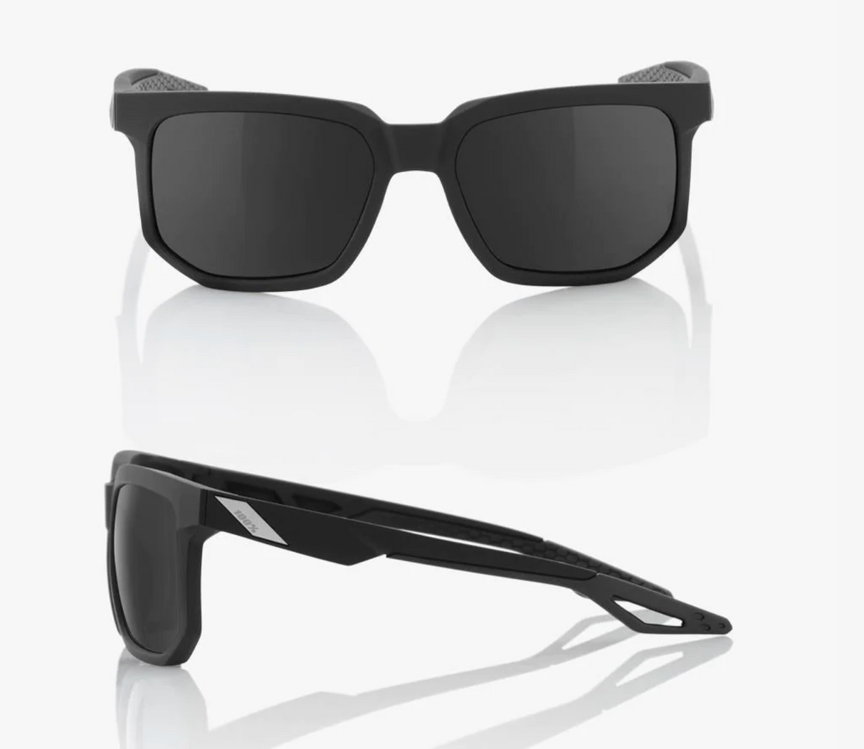 100% Sunglasses - Centric - Matte Black - Smoke Lens
