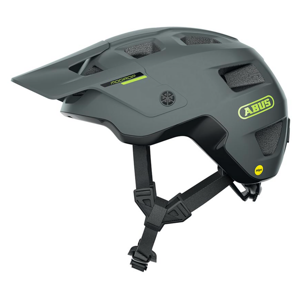 Abus, MoDrop MIPS, Mountain Bike Cycling Helmet, Medium 54 - 58cm Concrete Grey