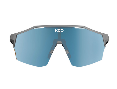 KOO Alibi Cycling Sunglasses - Grey Matte w/ Turquoise Lens