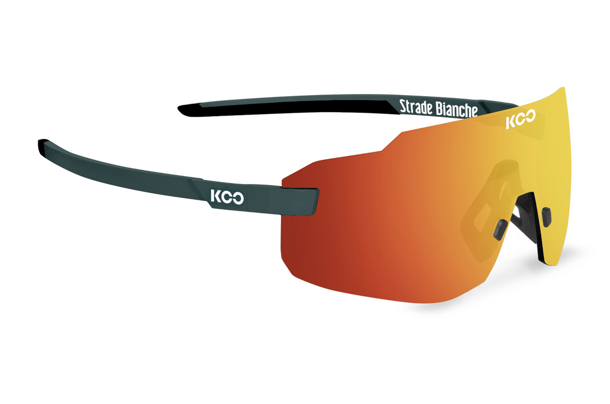 KOO Supernova Cycling Sunglasses Limited Edition Strada Bianche Green/Red