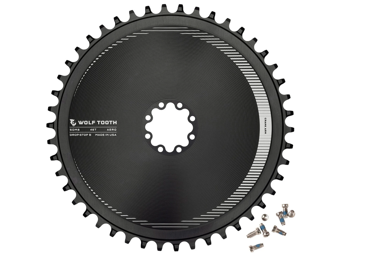 Wolf Tooth Aero Chainring 8 Bolt Direct Mount Gravel/Road 46T Made in USA