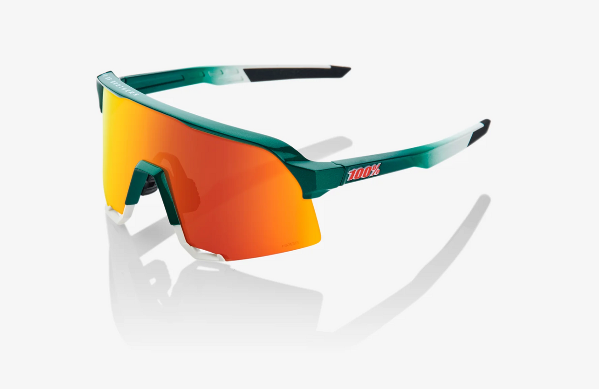 100% Percent S3 Sunglasses BORA Hans Grohe Team Metallic/White Hiper Red + Clear