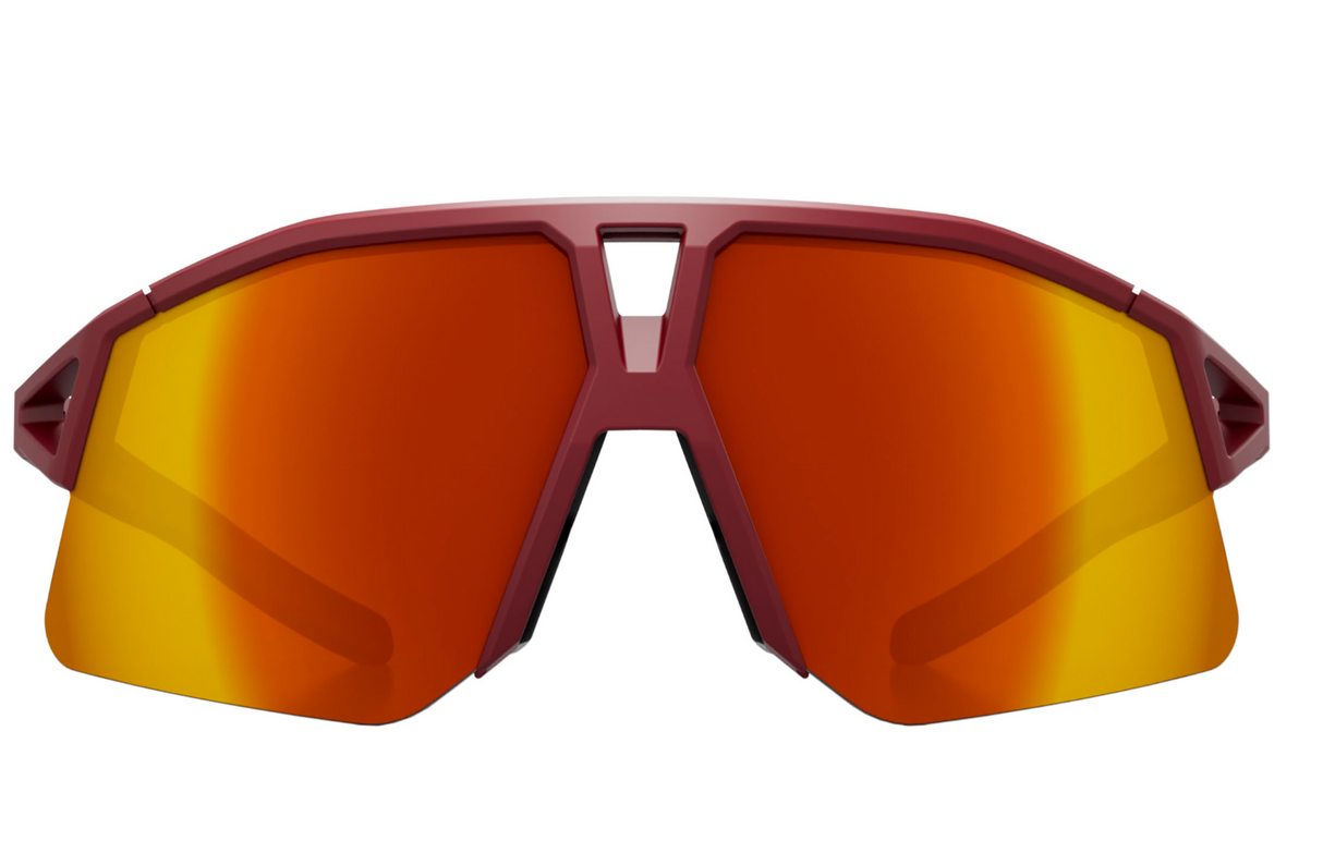 KOO Hype Sunglasses - Dark Red Matt / Red Mirror