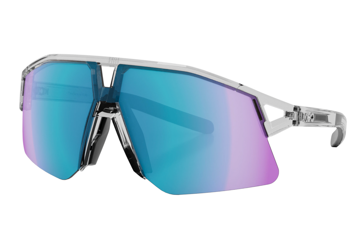 KOO Hype Sunglasses - Crystal / Turquoise Mirror