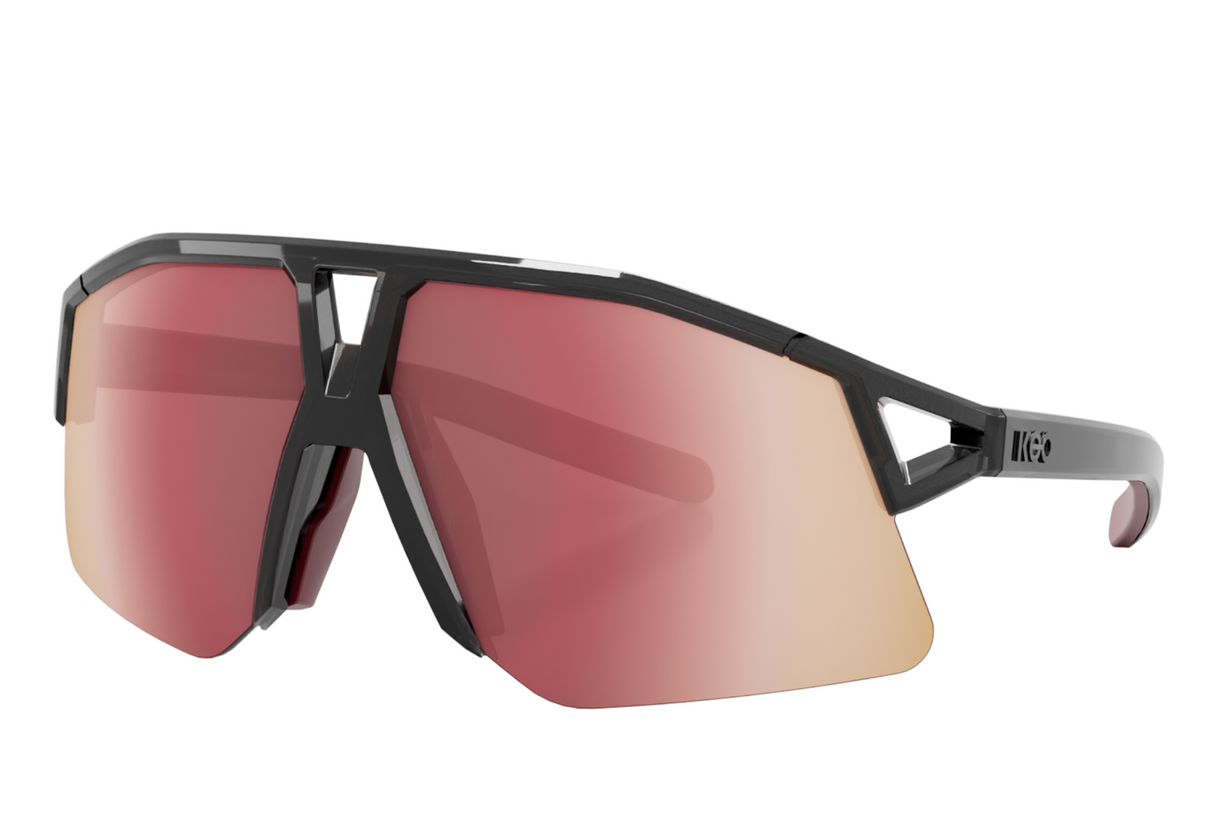 KOO Hype Sunglasses -Limited Edition Strade Bianchi Black Glass Siena Red Mirror