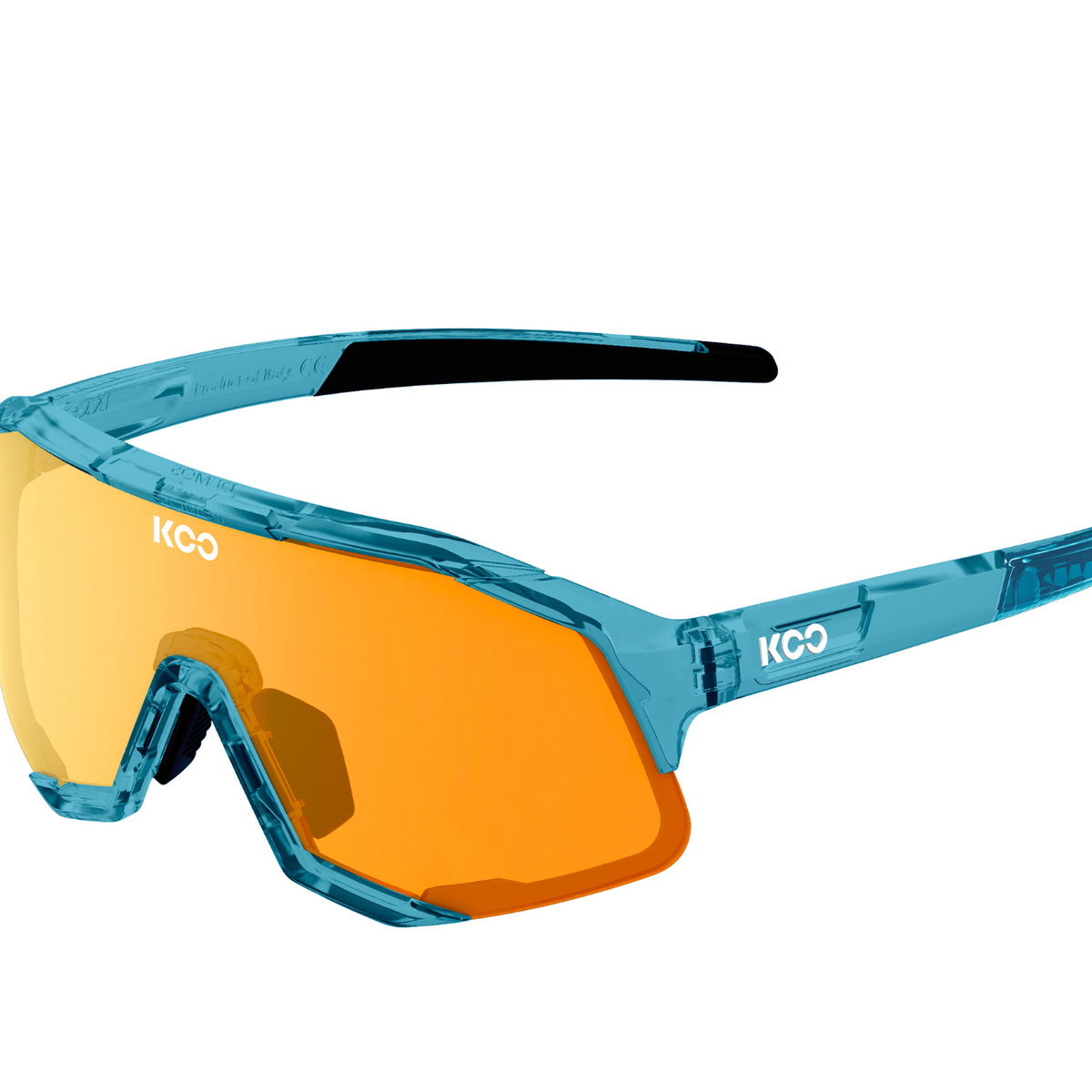 KOO Demo Cycling Sunglasses Luce Teal Blue w/ Orange Zeiss Lens