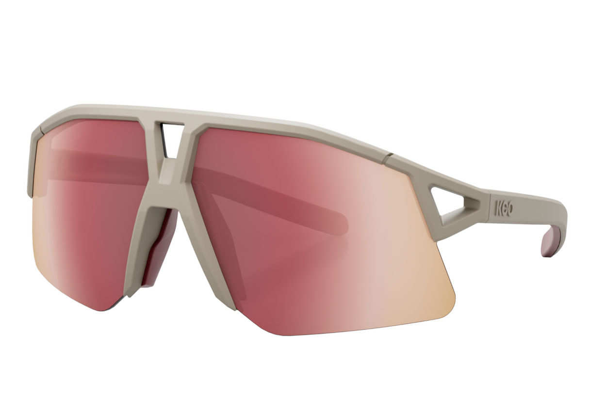 KOO Hype Sunglasses -Limited Edition Strade Bianchi Sand Matte Siena Red Mirror