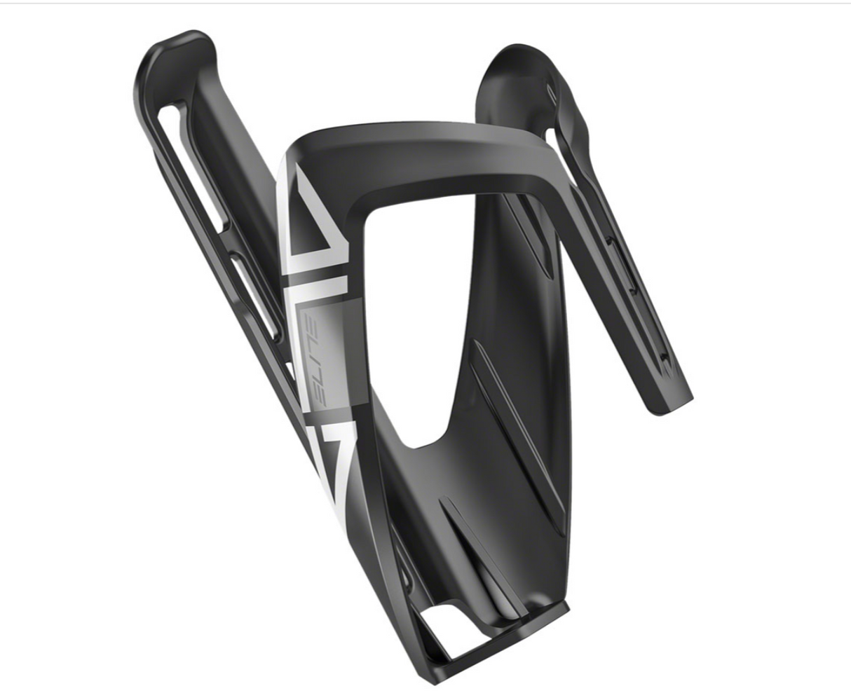 Elite Ala Bicycle Water Bottle Cage - Gloss Black/White