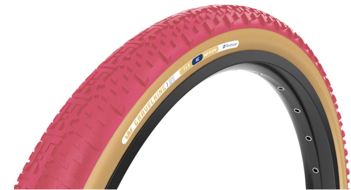 Panaracer GravelKing X1 Tire - 700 x 45, Tubeless, Folding, Cranberry/Brown