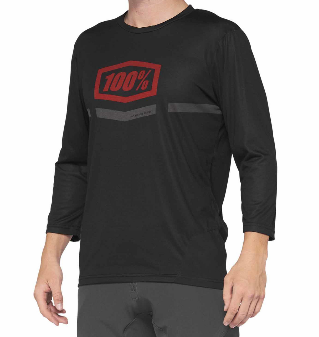 100% AIRMATIC 3/4 Sleeve Mountain Bike Jersey Black/Red Large Sporting Goods > Cycling > Cycling Clothing > Jerseys Cycling Jerseys 100%