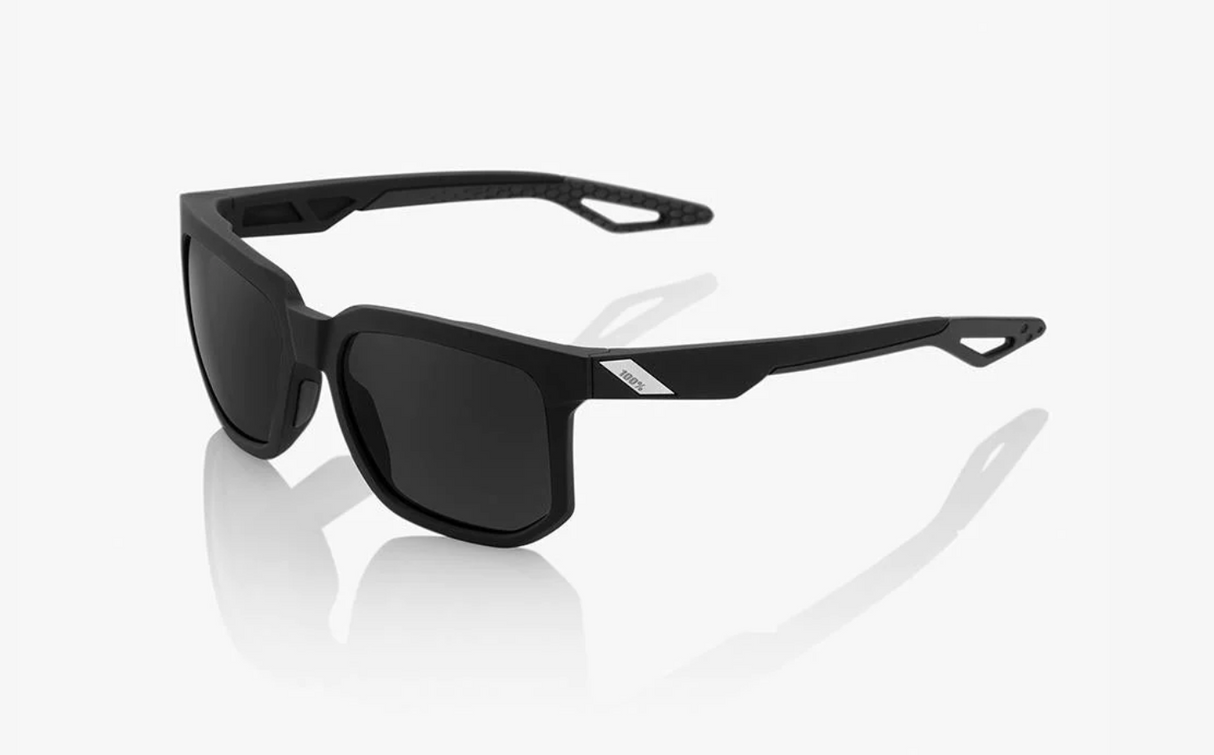 100% Sunglasses - Centric - Matte Black - Smoke Lens