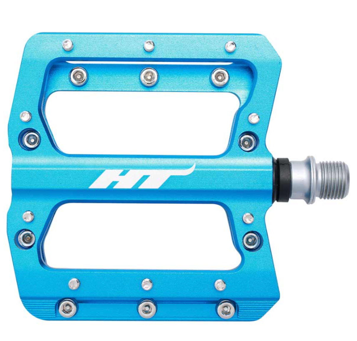HT Components AN14A Nano Platform Pedals Aluminum Spindle: Cr-Mo 9/16'' Blue
