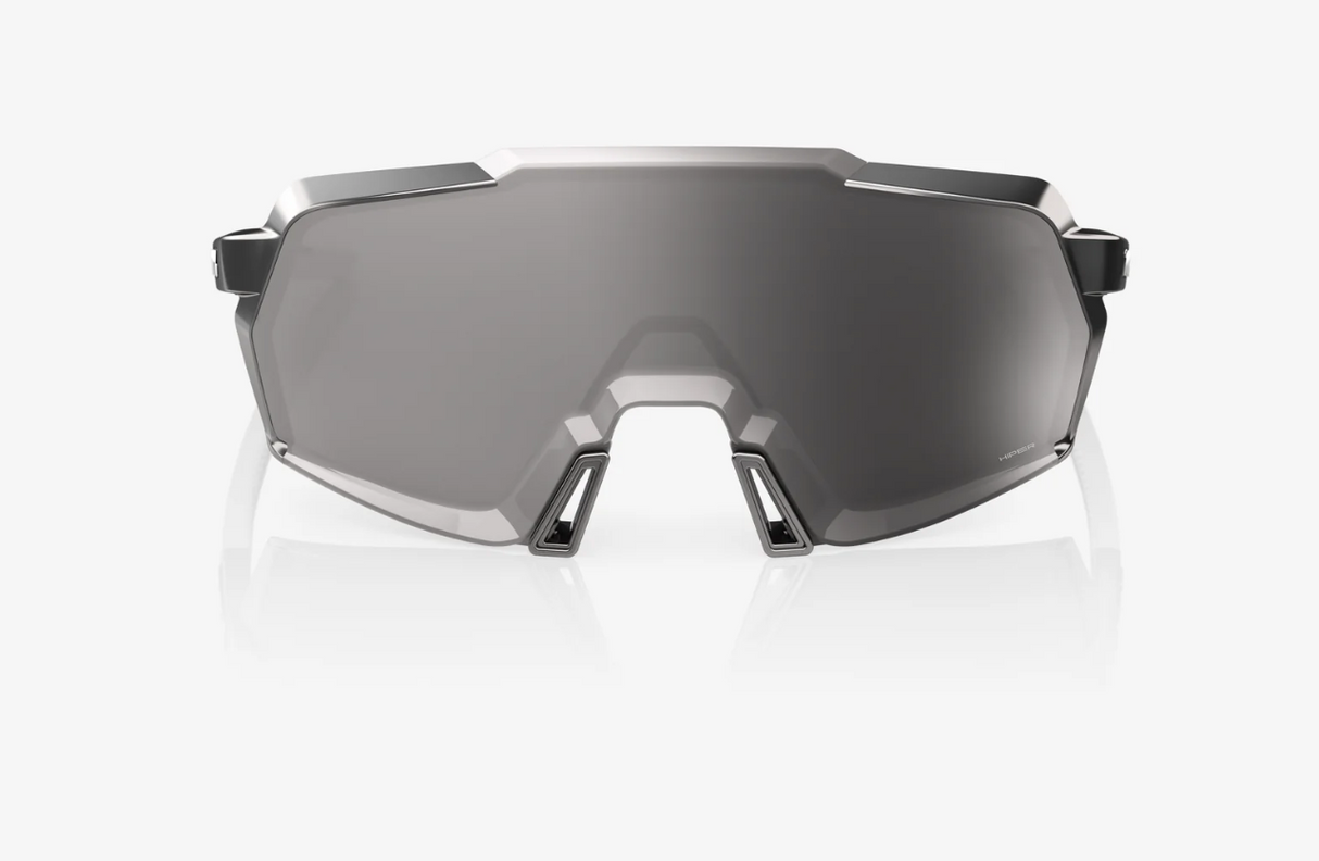100% Sunglasses -KORBIN Gloss Black Chrome HiPER® Silver Chrome Mirror Lens