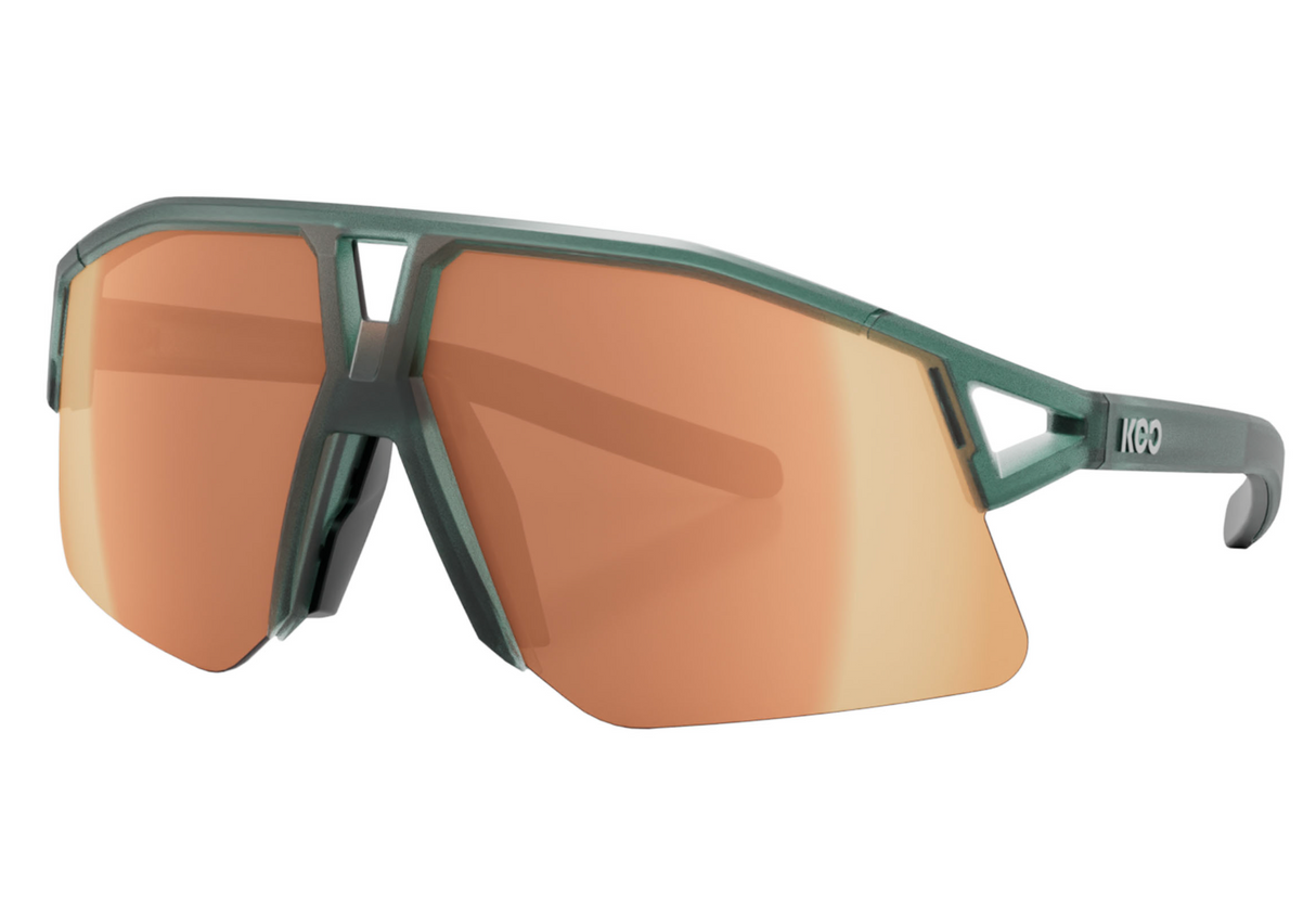 KOO Hype Sunglasses - Forest Green Matte - Copper Mirror