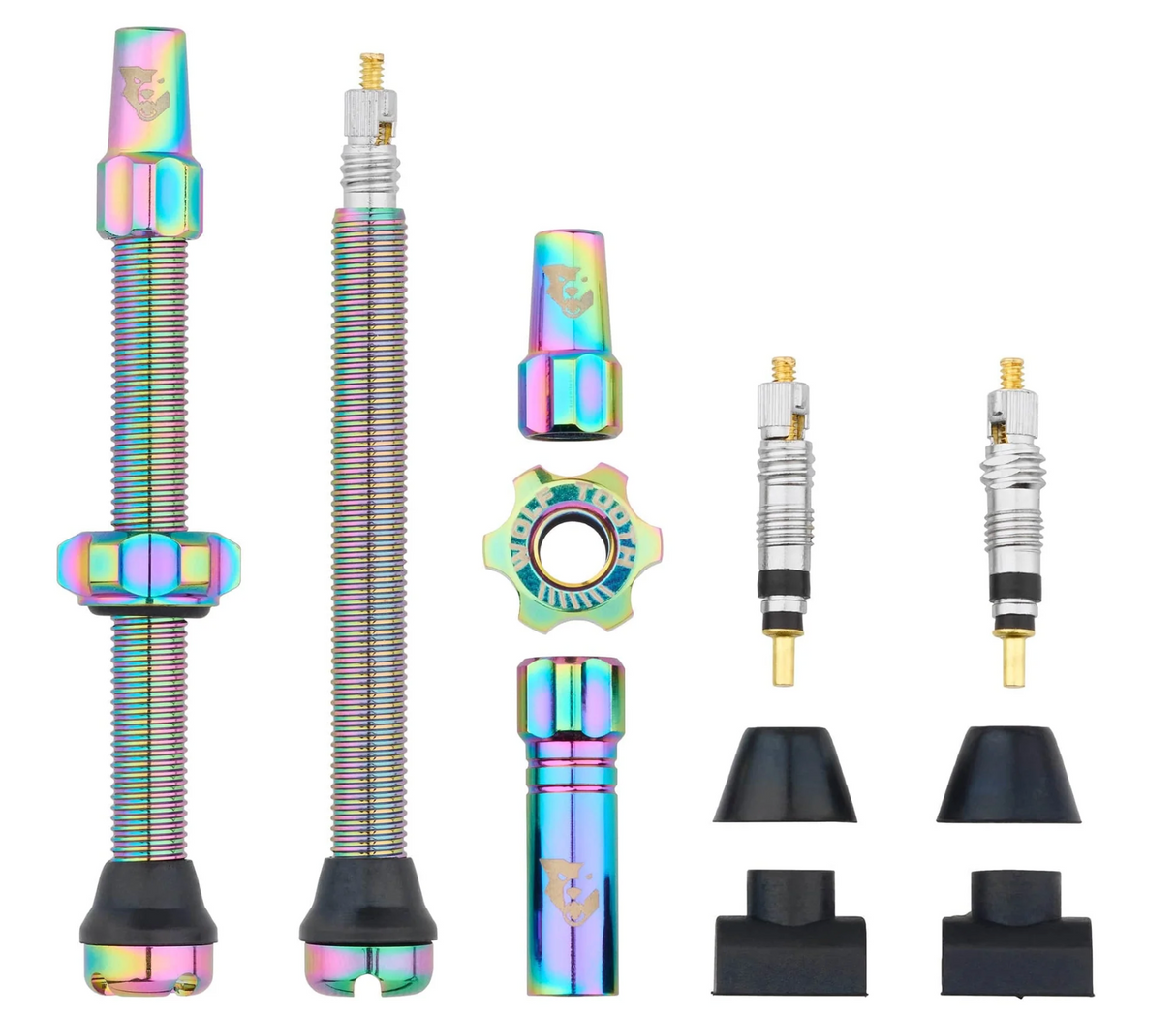 Wolf Tooth Tubeless Presta Valve Stem Kit - 60mm - Oil Slick- Made in USA