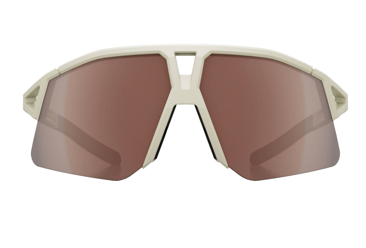 KOO Hype Sunglasses - Almond White Matte - Brown Lens