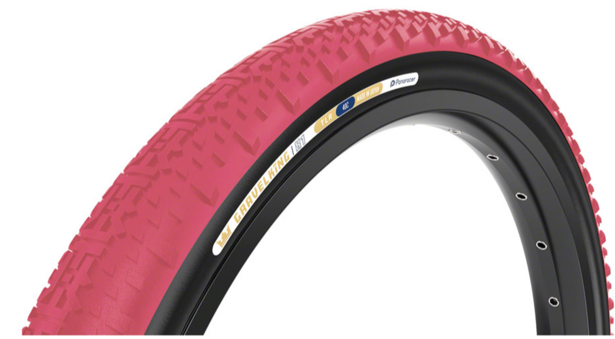 Panaracer GravelKing X1 Tire - 700 x 45, Tubeless, Folding, Cranberry/Black
