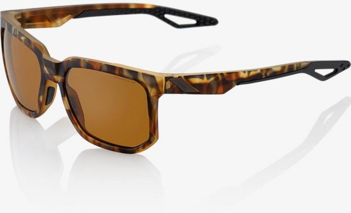 100% Sunglasses - Centric - Soft Tact Havana - Bronze PEAKPOLAR Lens