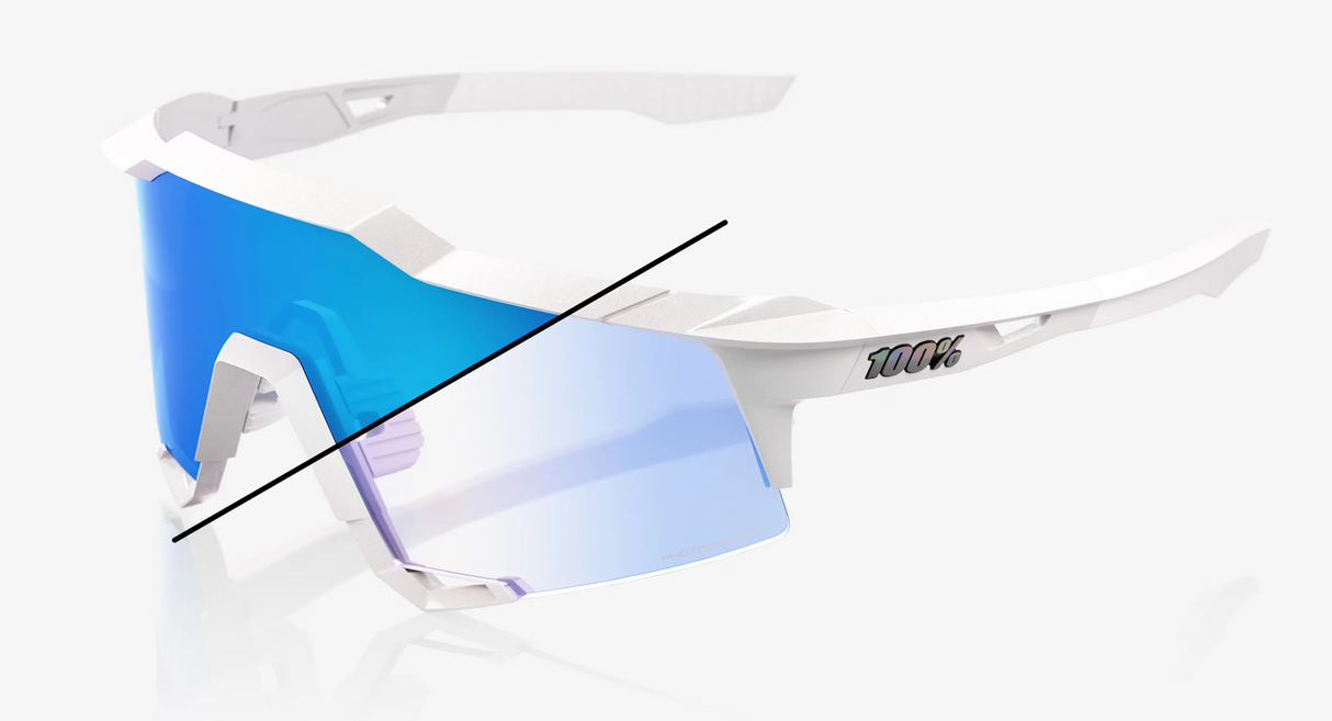 100% Sunglasses - Speedcraft - LE Bastille - Blue Mirror Photochromic Lens