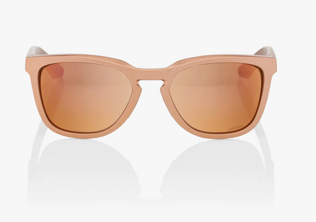 100% Sunglasses - Hudson Matte Copper Chromium - Hiper Coper Mirror Lens