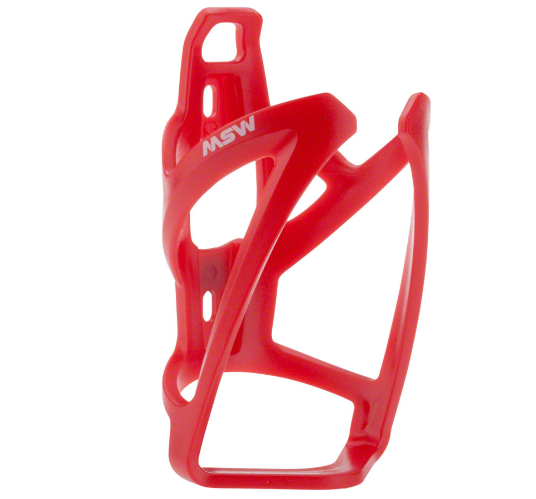 MSW PC-110 Composite Bottle Cage, Neon Red 47gm