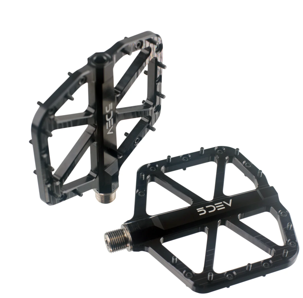 5Dev All-Around Mountain Bike Flat Pedals - Made in USA - Black