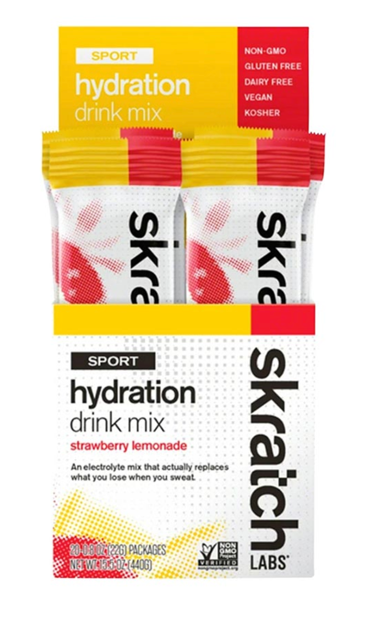Skratch Labs Hydration Drink Mix Strawberry Lemonade Single Serving