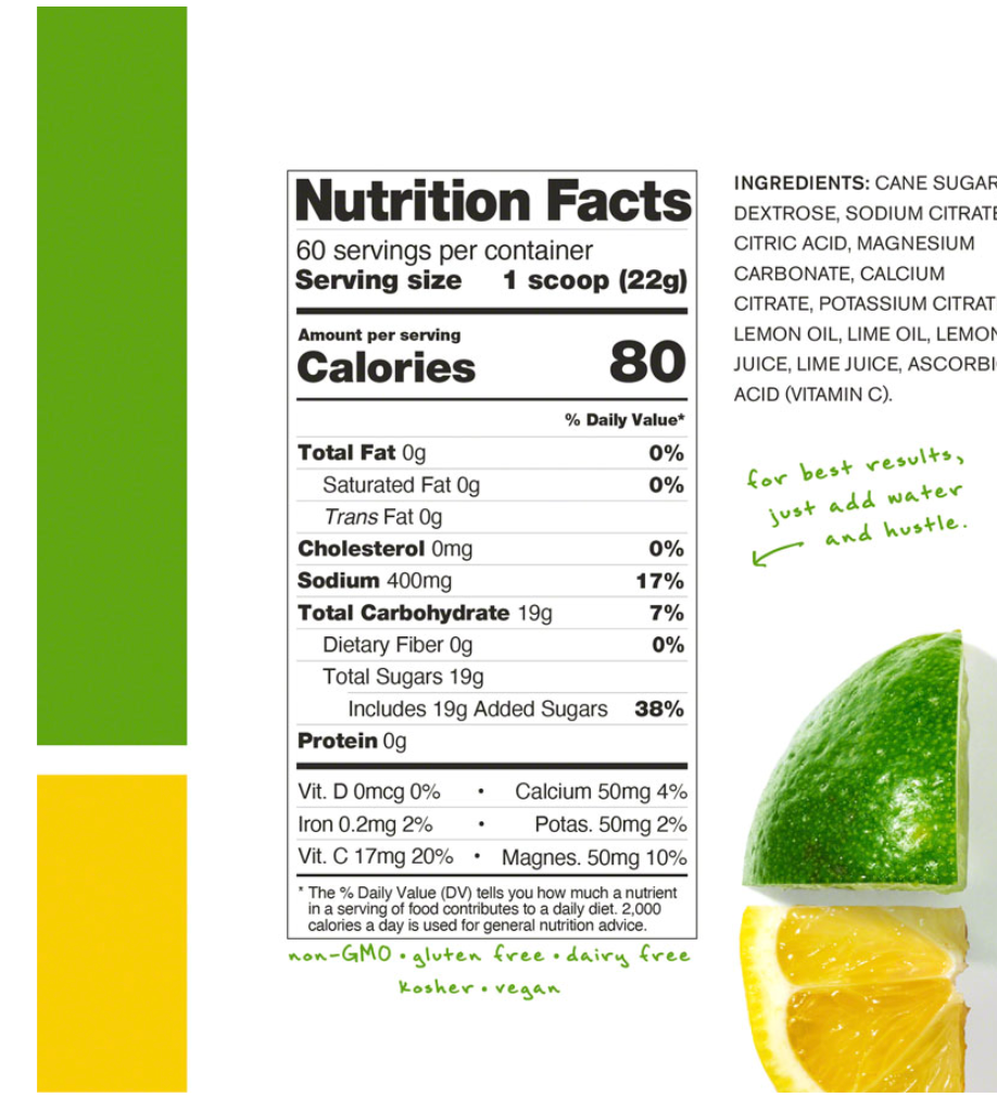 Skratch Labs Hydration Sport Drink Mix Lemon Lime 60 -Serving Resealable Pouch