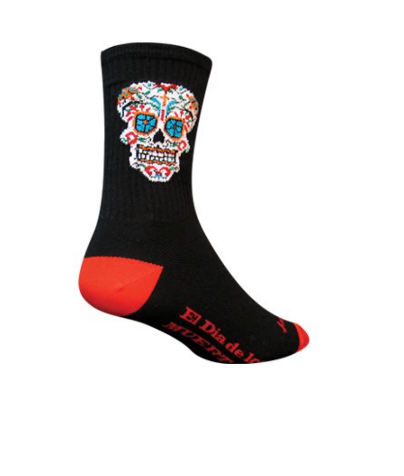 SockGuy El Dia de Muertos Cycling Socks Size S/M Made in USA Sporting Goods > Cycling > Cycling Clothing > Socks Full Catalog Sock Guy