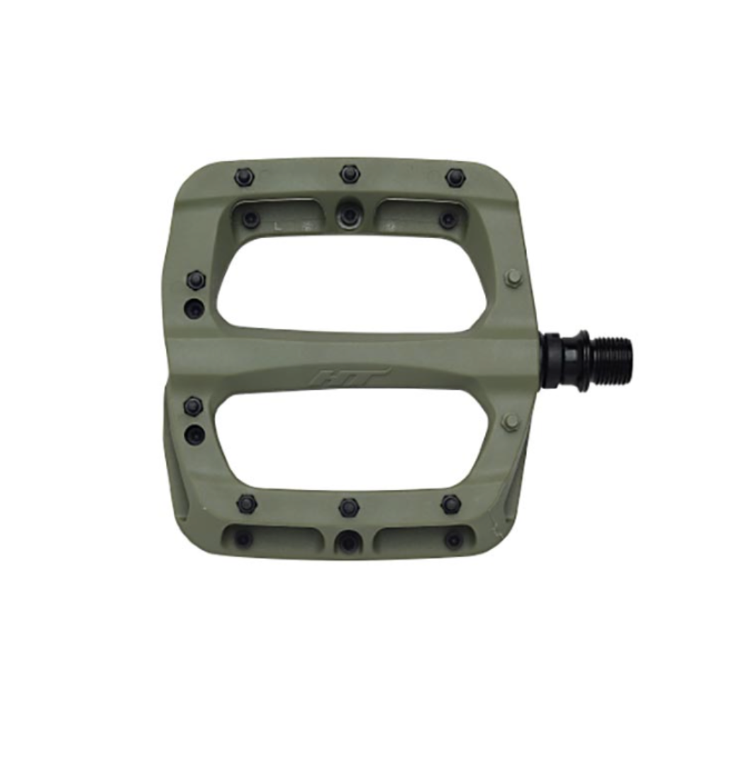 HT Components PA03A Nano P Platform Pedals Body: Nylon 9/16'', Olive