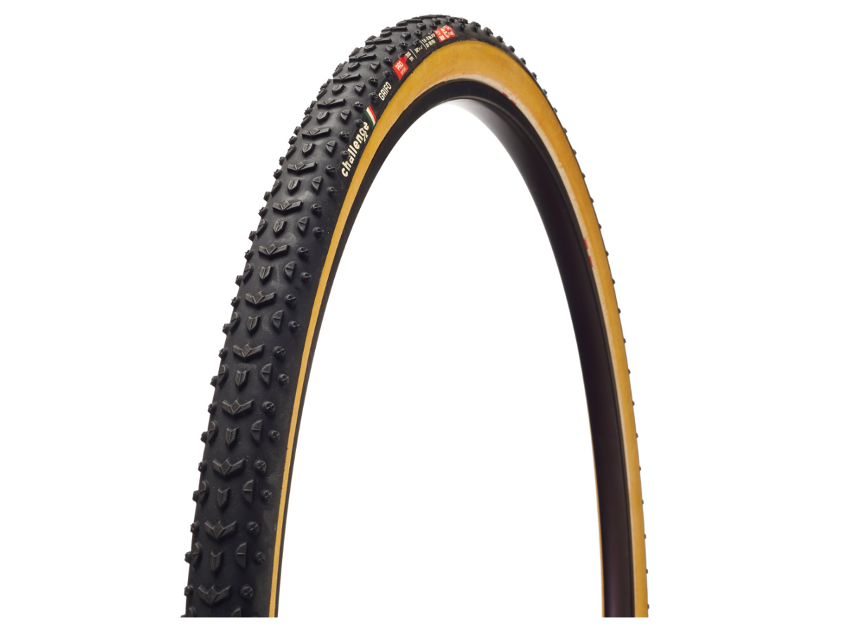 Challenge Grifo H-TLR Pro Series CycloCross Bicycle Tire 700x33 Tan