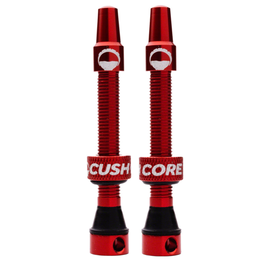 CushCore Tubeless Presta Valve Set - 55mm, Red