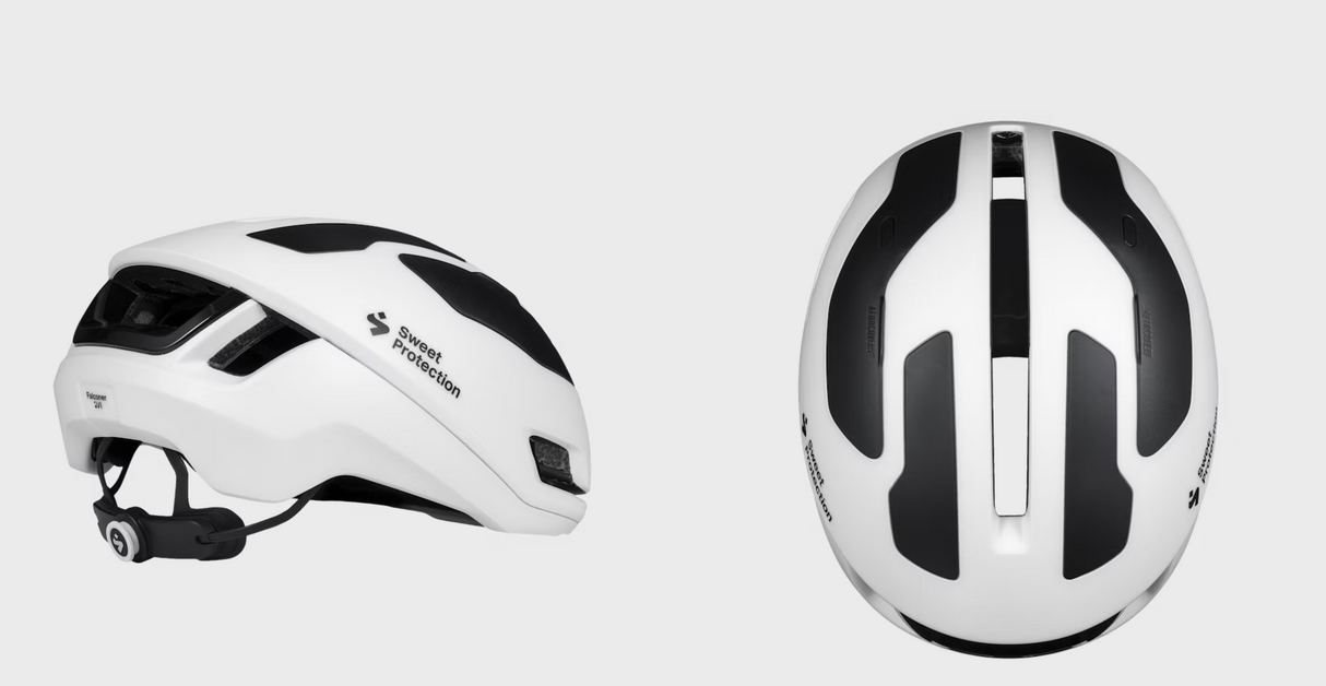 Sweet Protection Cycling Helmet - Falconer Aero 2Vi Mips - Satin White Size L/XL