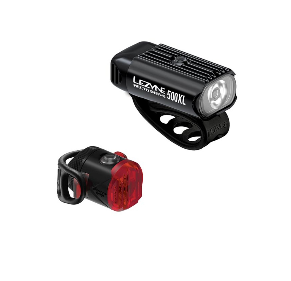 Lezyne, Hecto Drive 500XL / Femto USB C, Light, Front and Rear, Black, Set