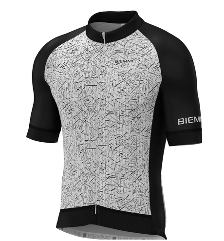 Biemme Sirio SS Cycling Jersey - Mens- Black/White - Size Large - Made in Italy Sporting Goods > Cycling > Cycling Clothing > Jerseys Biemme Cycling Clothing Biemme