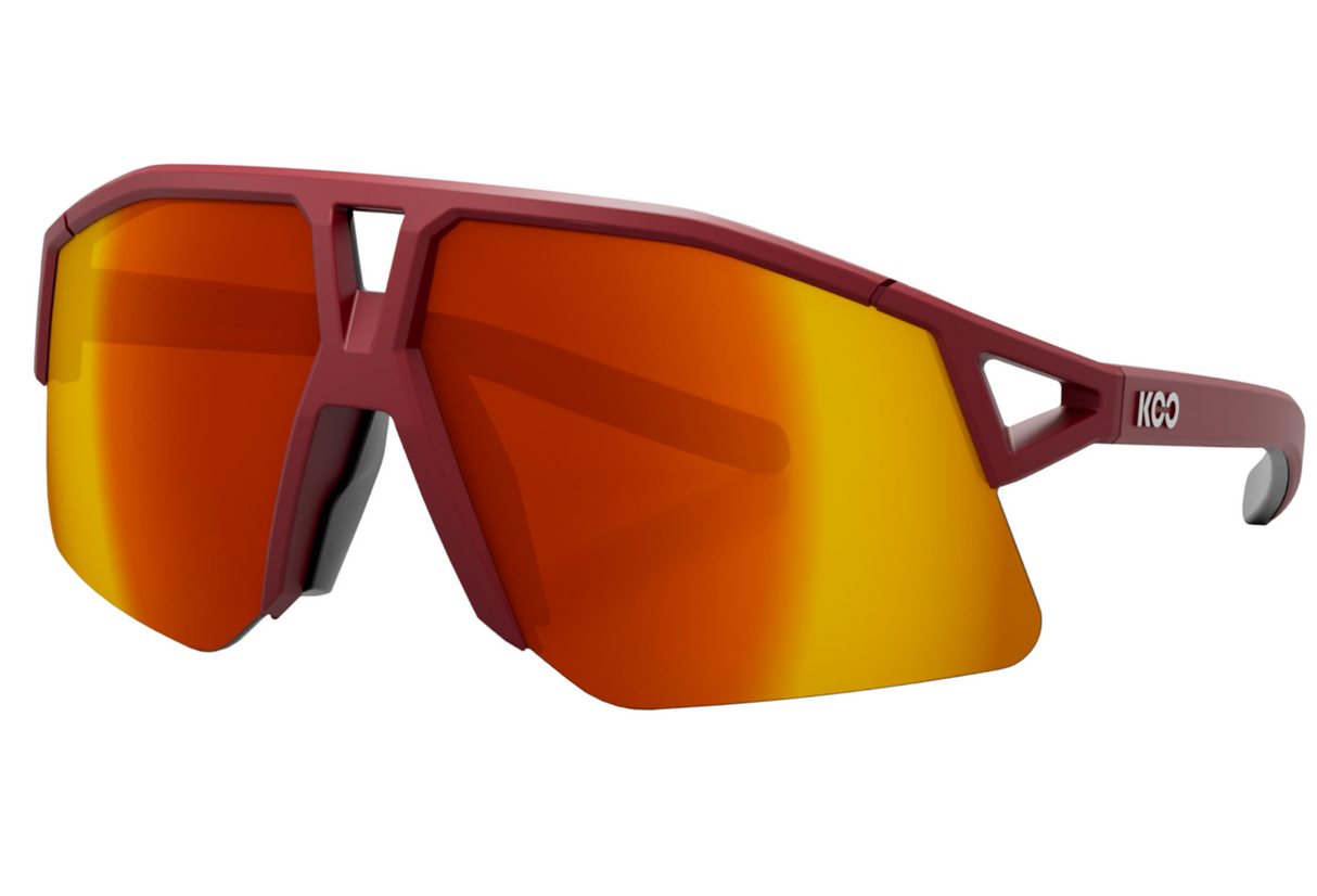 KOO Hype Sunglasses - Dark Red Matt / Red Mirror